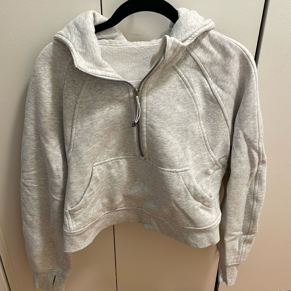 Grey Lululemon Scuba 1/2 zip
